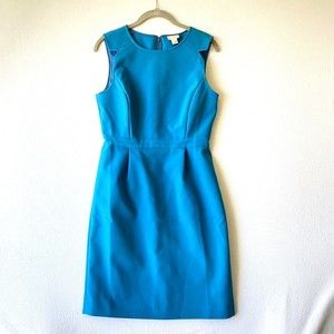 J Crew Resume like Sheath Dress Cap Sleeve Teal Career sz 4